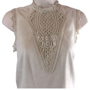 Miami Felt Tan Suede Sleeveless Top